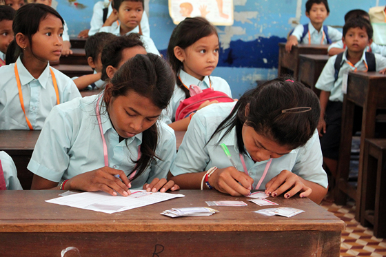 Students in class at the Primary school